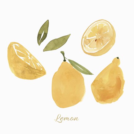 Framed Fresh Lemons Print