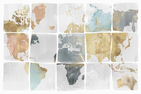 Framed Tiled Map Print