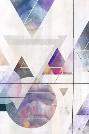 Framed Kaleidescope Shapes II Print