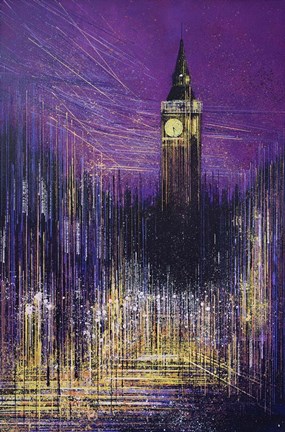 Framed Big Ben At Sunset Print