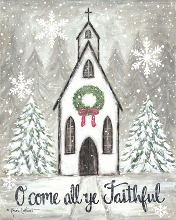 Framed Oh Come All Ye Faithful Print