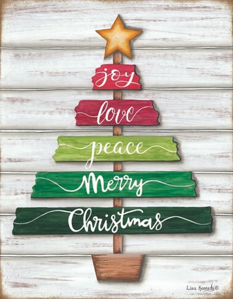 Framed Traditional Christmas Tree Print