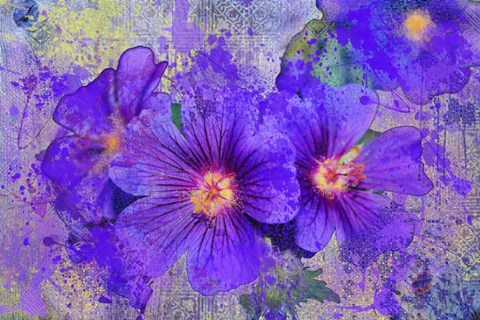 Framed Purple Flowers Print