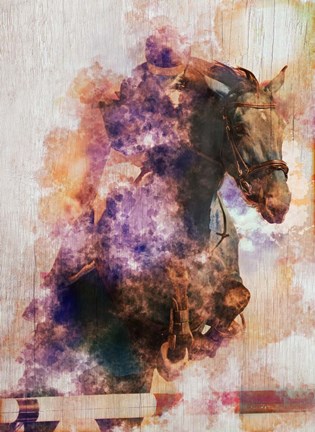 Framed Horse Jumping Print