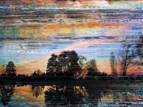 Framed River Sunset Print