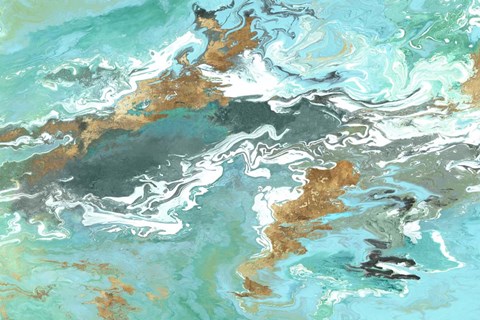 Framed Green Marble IV Print