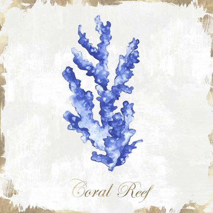 Framed Blue Sea Coral Print