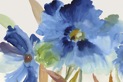 Framed Indigo Bloom Print