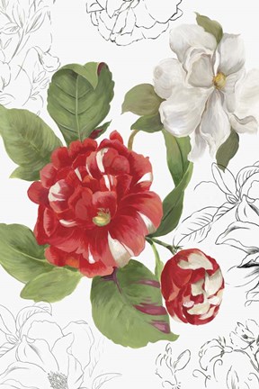 Framed Florecer I Print