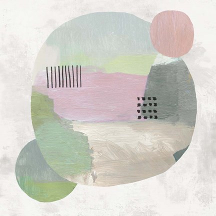 Framed Wool Circles I Print