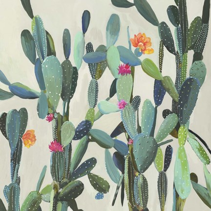 Framed Cactus Garden Print