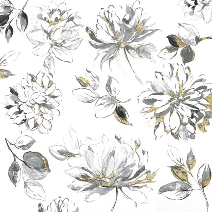 Framed Flora Outlines Print