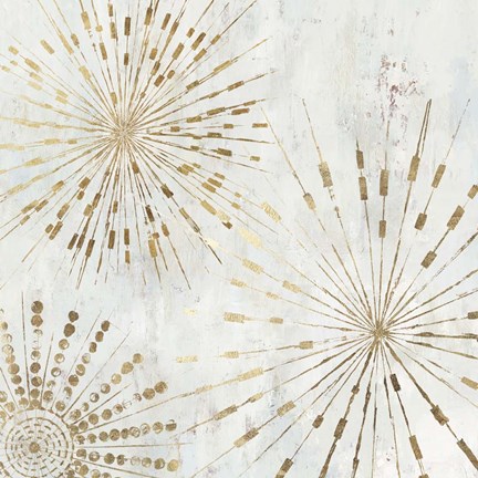 Framed Golden Stars I Print