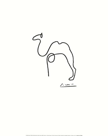 Framed Camel - Embossed Print
