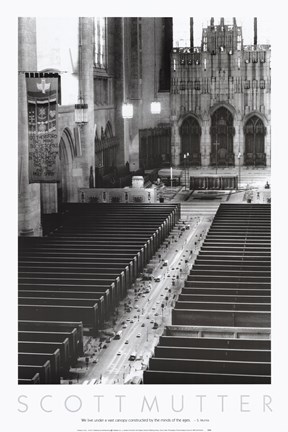 Framed Church Aisle Print