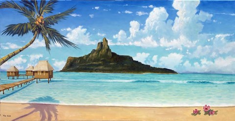 Framed Bora Bora Sun Print