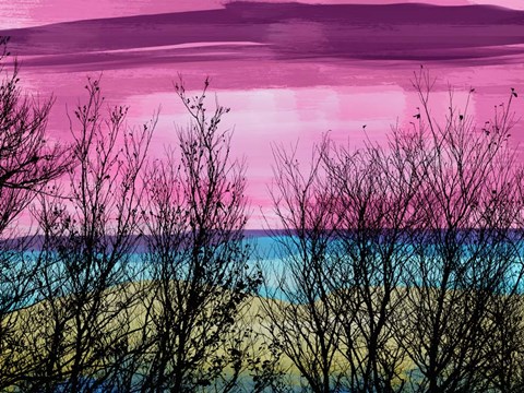 Framed Tree Sunset 2 Print