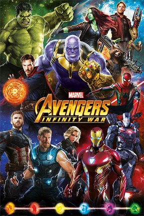 Framed Avengers Infinity War (group) Print
