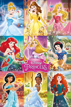 Framed Disney Princesses Print