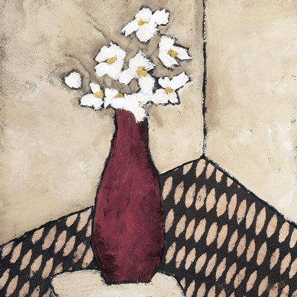 Framed Retro Red Vase Print