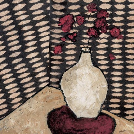 Framed Retro White Vase Print