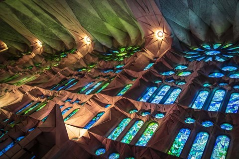 Framed Colorful Barcelona 1 Print