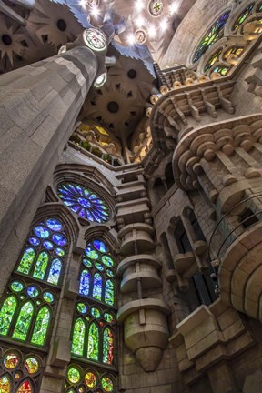 Framed Colorful Barcelona 9 Print