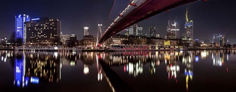 Framed Holbeinsteg Frankfurt Print