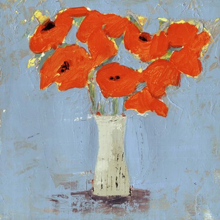 Framed Orange Poppy Impression I Print