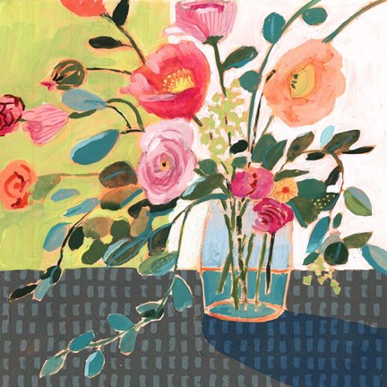 Framed Quirky Bouquet II Print