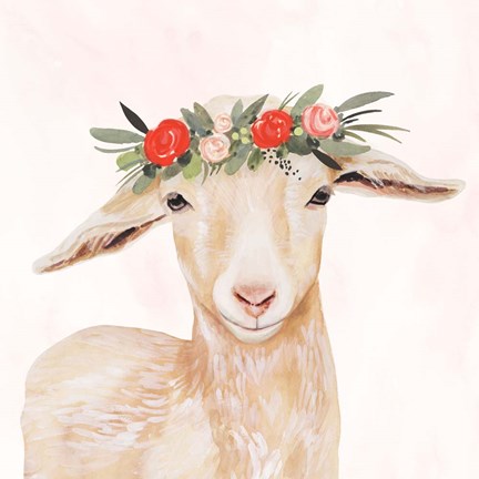 Framed Garden Goat I Print