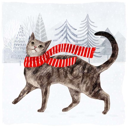 Framed Christmas Cats &amp; Dogs I Print