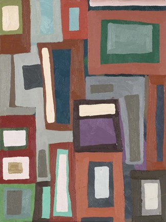 Framed Color Blocking I Print