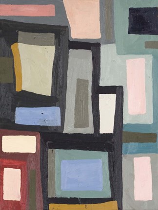 Framed Color Blocking III Print