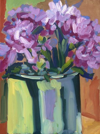 Framed Violet Spring Flowers IV Print