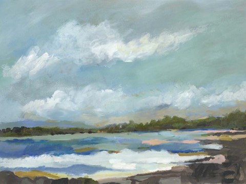 Framed Seaside View IV Print