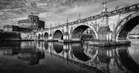 Framed St Angelo Rome Black/White Print