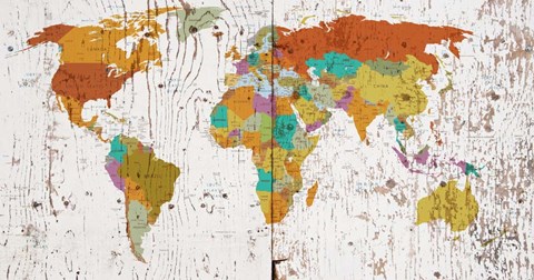 Framed World Map VIII Print