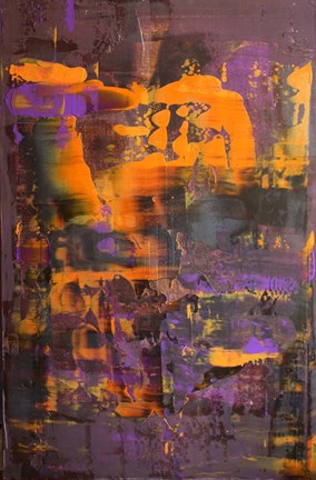 Framed Purple Orange Abstract Print