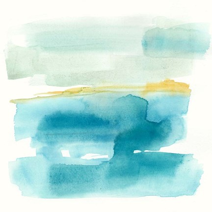 Framed Liquid Horizon I Print