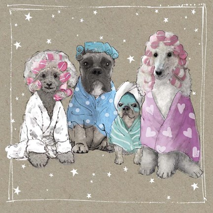 Framed Fancypants Wacky Dogs I Print