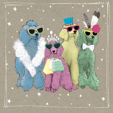 Framed Fancypants Wacky Dogs II Print