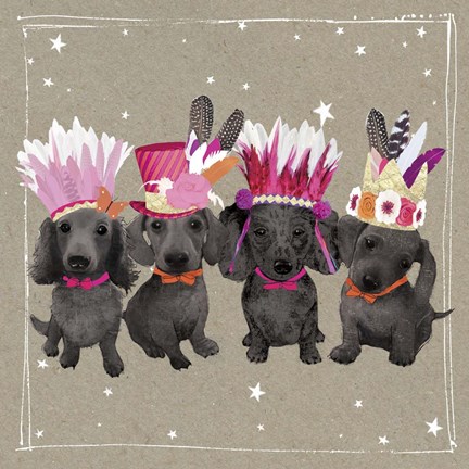 Framed Fancypants Wacky Dogs VII Print