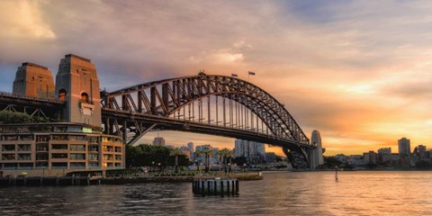 Framed Harbor Bridge Print