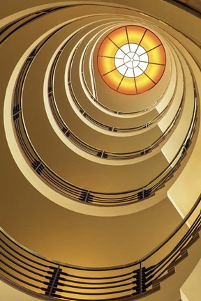 Framed Yellow Staircase 2 Print