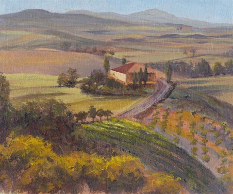 Framed Nostalgic Tuscany I Print
