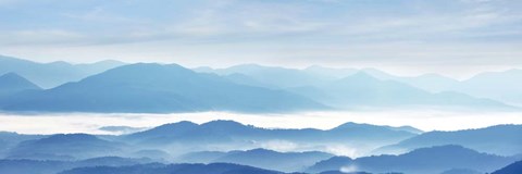 Framed Misty Mountains IX Print