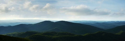 Framed Misty Mountains V Print