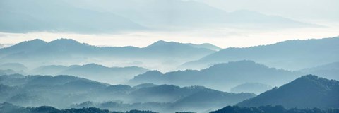 Framed Misty Mountains X Print