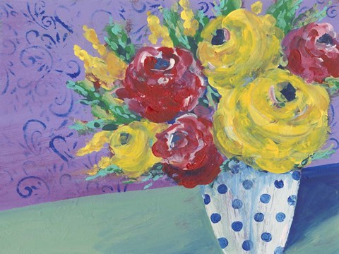 Framed Fearless Floral I Print